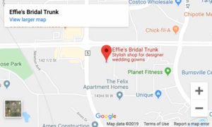 Google map of Effie's Bridal Trunk location