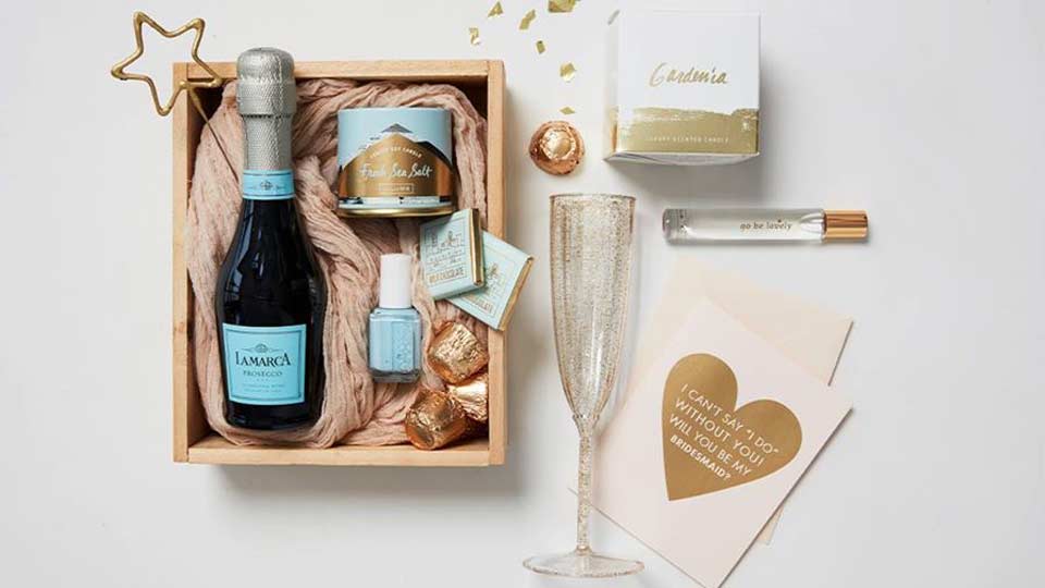 Illume Candle and champagne gift set